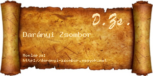 Darányi Zsombor névjegykártya